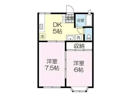 コーポトラスト(2DK/2階)の間取り写真