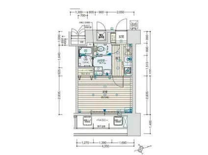 アドバンス神戸アルティス(1K/6階)の間取り写真