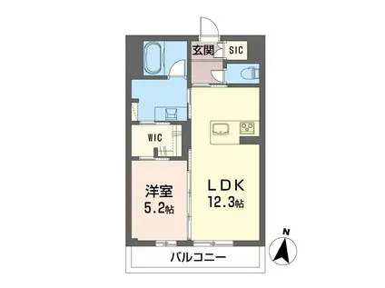 コンフォートべレオ侍町(1LDK/2階)の間取り写真