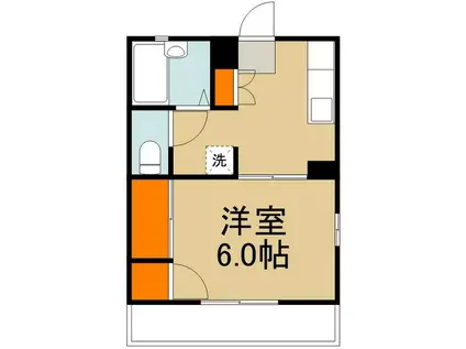 パークサイド諏訪坂A(1K/1階)の間取り写真