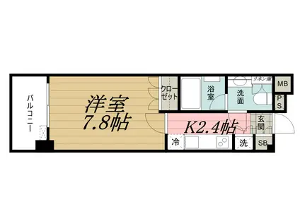 ヒューリックレジデンス千葉中央(1K/12階)の間取り写真