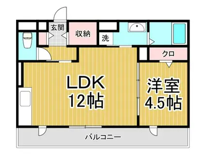 ミナス ティリス(1LDK/2階)の間取り写真