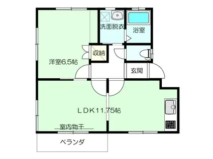 ジュネスM(1LDK/2階)の間取り写真