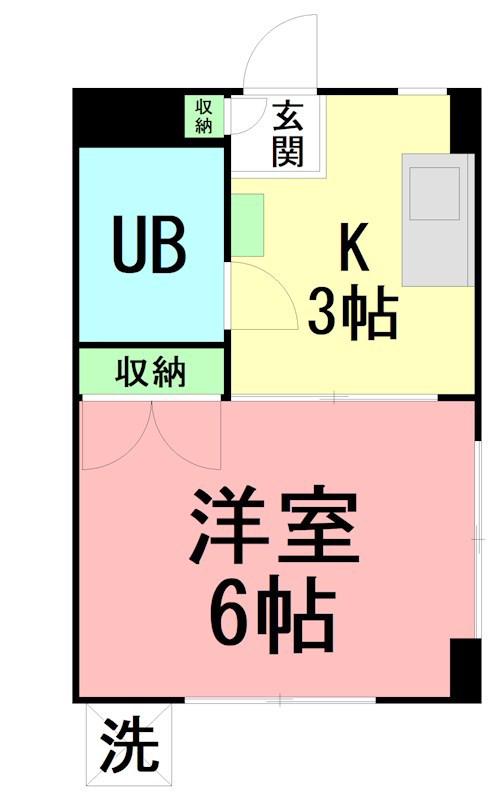 シトロンデ桜台(1K/1階)の間取り写真
