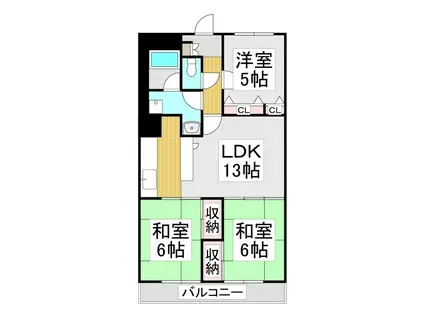 メゾン・ド・ロワール 602(3LDK/6階)の間取り写真