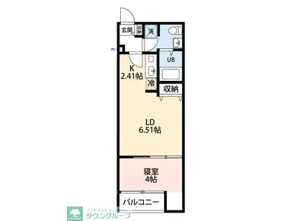 VAU HOUSE青葉の森(1LDK/3階)の間取り写真