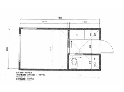 フィジカル要町(ワンルーム/2階)の間取り写真