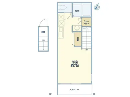 HALE NANI(ワンルーム/2階)の間取り写真