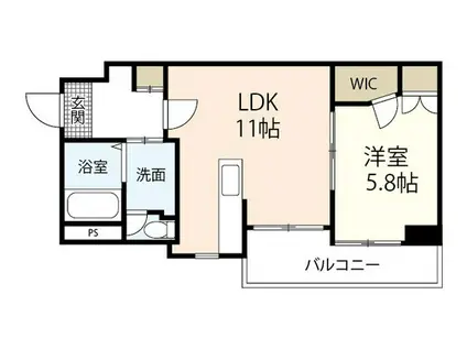 西蟹屋K.K(1LDK/2階)の間取り写真