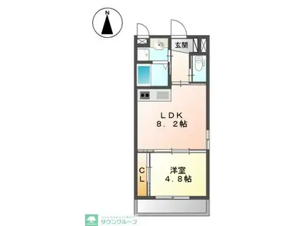 葉山レジデンスIII(1LDK/3階)の間取り写真