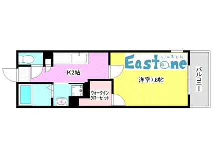 Y`S TERRACE(1K/2階)の間取り写真