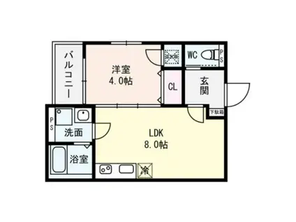 KVELL GARDEN 香里II(1LDK/3階)の間取り写真