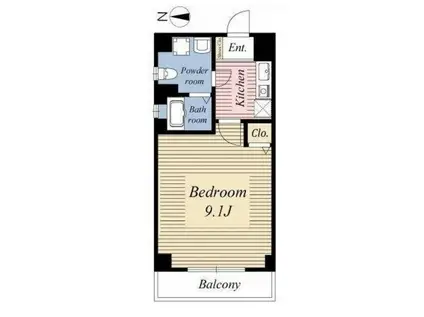 OG錦糸町(1K/5階)の間取り写真