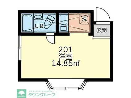 ネオプラザ三ッ沢(ワンルーム/2階)の間取り写真