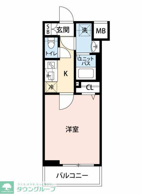 GENOVIA青砥II(1K/1階)の間取り写真