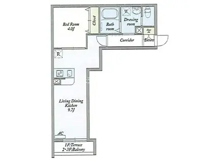 MY STYLE 五反野(1LDK/1階)の間取り写真