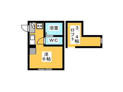 リヴィエール武蔵小杉(ワンルーム/2階)の間取り写真