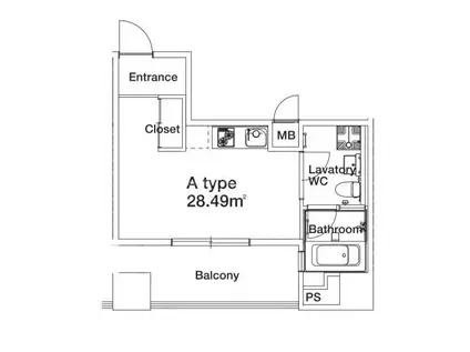 フェイズインアネックス博多(ワンルーム/9階)の間取り写真