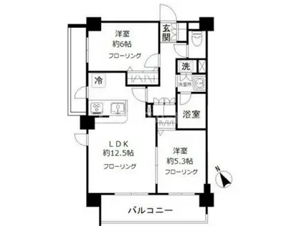 N-STAGE AKABANESHIMO(2LDK/7階)の間取り写真