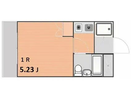 シルフィード恵比寿イースト(ワンルーム/2階)の間取り写真