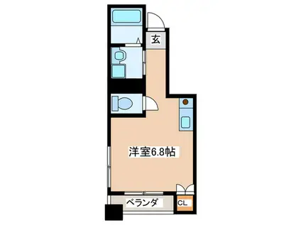 湘南EMハウス(ワンルーム/2階)の間取り写真