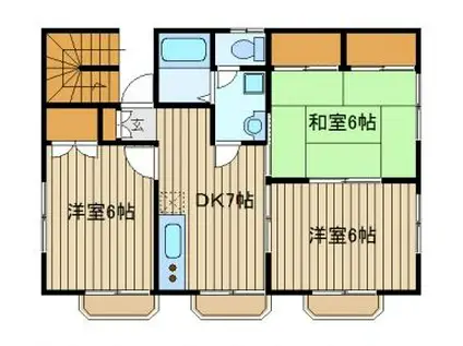 ドムス高野台(3DK/2階)の間取り写真