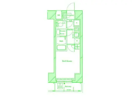 ラフィスタ横浜阪東橋Ⅱ(1K/3階)の間取り写真