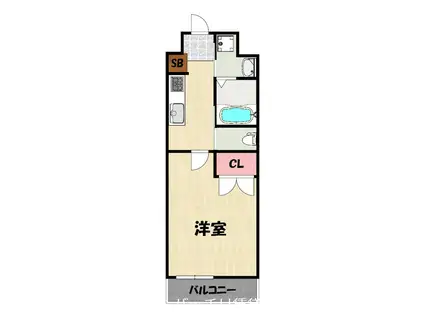 NO.102 CLUB ORIENT(1K/8階)の間取り写真