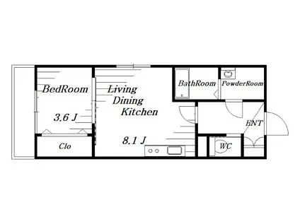 レアリゼ蘇我I(1LDK/1階)の間取り写真