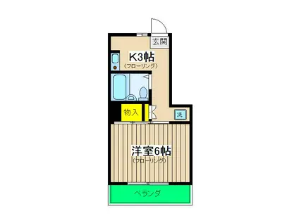 クレセントホーム(1K/3階)の間取り写真