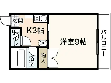 エンゼルタナカ(1K/2階)の間取り写真