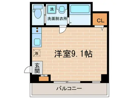 ヒマワリ八雲(ワンルーム/1階)の間取り写真