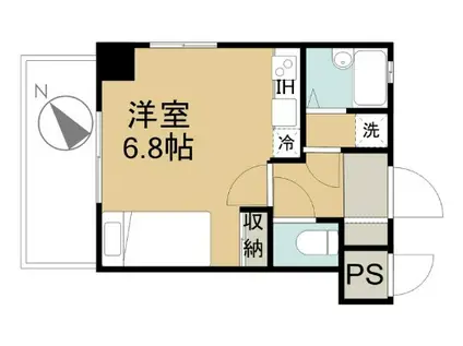 RRうちま(ワンルーム/2階)の間取り写真