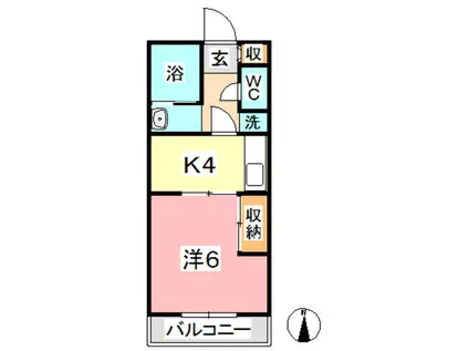 匠コーポラス I(1DK/3階)の間取り写真