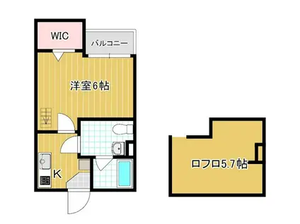 ルネッタ新長田(1K/2階)の間取り写真