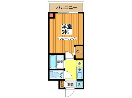 パティオ三茶(1K/1階)の間取り写真