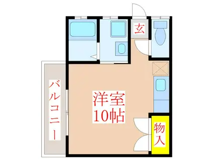 ショーハウス(ワンルーム/2階)の間取り写真