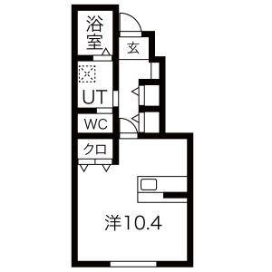 VISTAI(ワンルーム/1階)の間取り写真