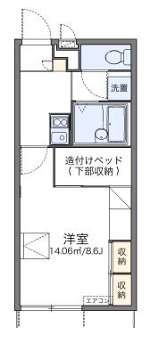 レオパレス辻九第三(1K/1階)の間取り写真