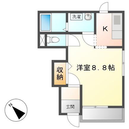 VILLAGE COMFORT(1K/1階)の間取り写真