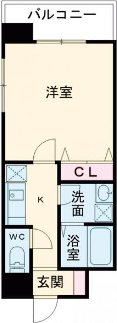 グランステージ春日(1K/2階)の間取り写真