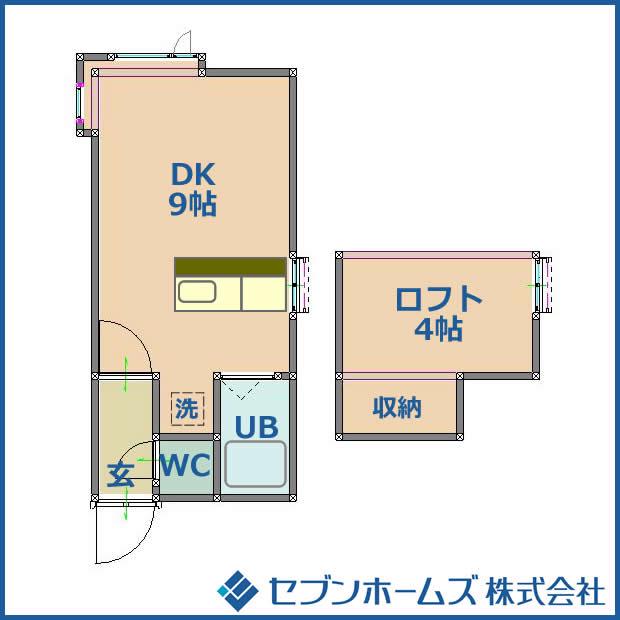 パインバレー羊ヶ丘(1SK/3階)の間取り写真