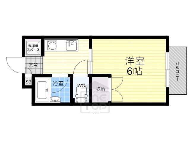 ハイムサンメイト(ワンルーム/2階)の間取り写真
