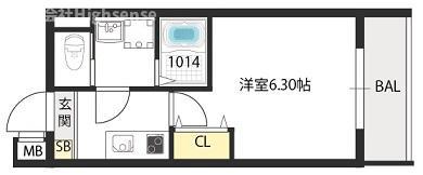 SERIE太子橋(1K/2階)の間取り写真