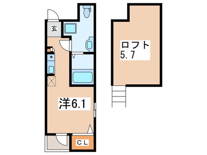 PROGRESS MACHIDA(ワンルーム/3階)の間取り写真