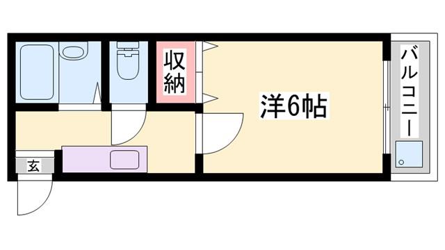 コーポ和久(1K/2階)の間取り写真