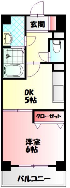 GROOVE大日(1DK/3階)の間取り写真