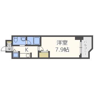 アーデン堺筋本町(1K/11階)の間取り写真