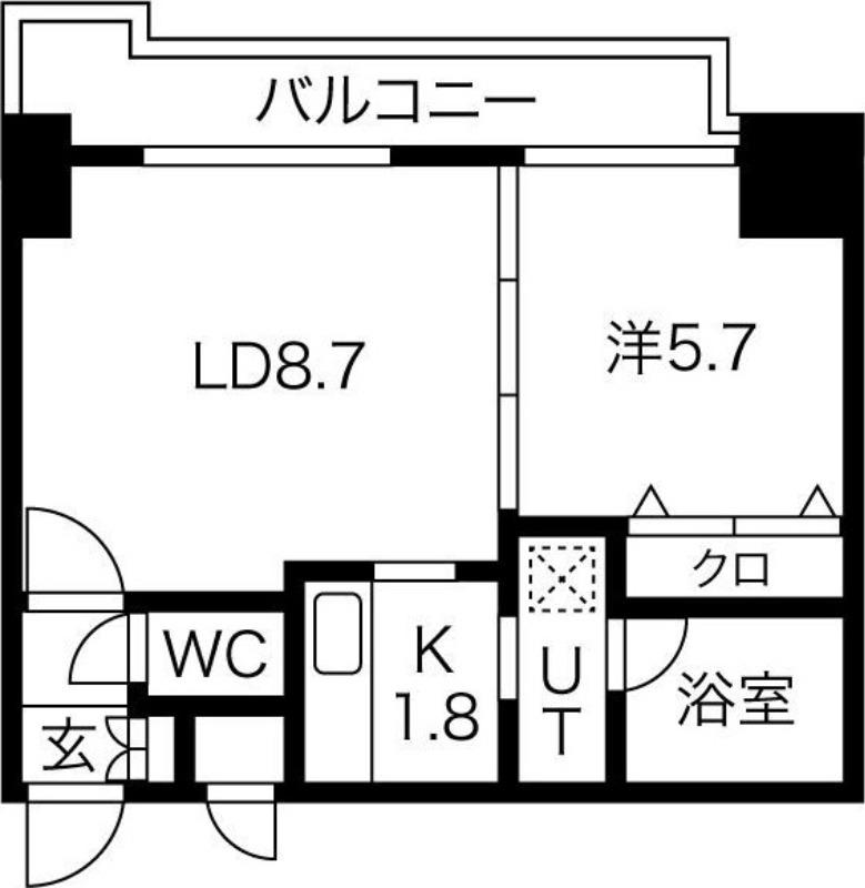 MSTAGE(1LDK/3階)の間取り写真