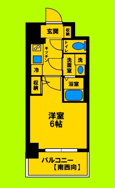 クレスト TAPP 庄内(1K/7階)の間取り写真